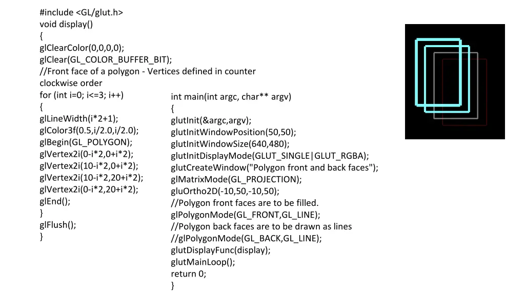 include gl glut h void display glclearcolor 3