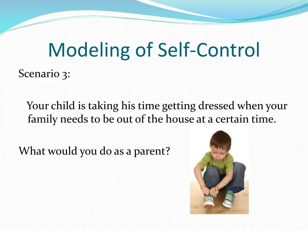 modeling of self control 2