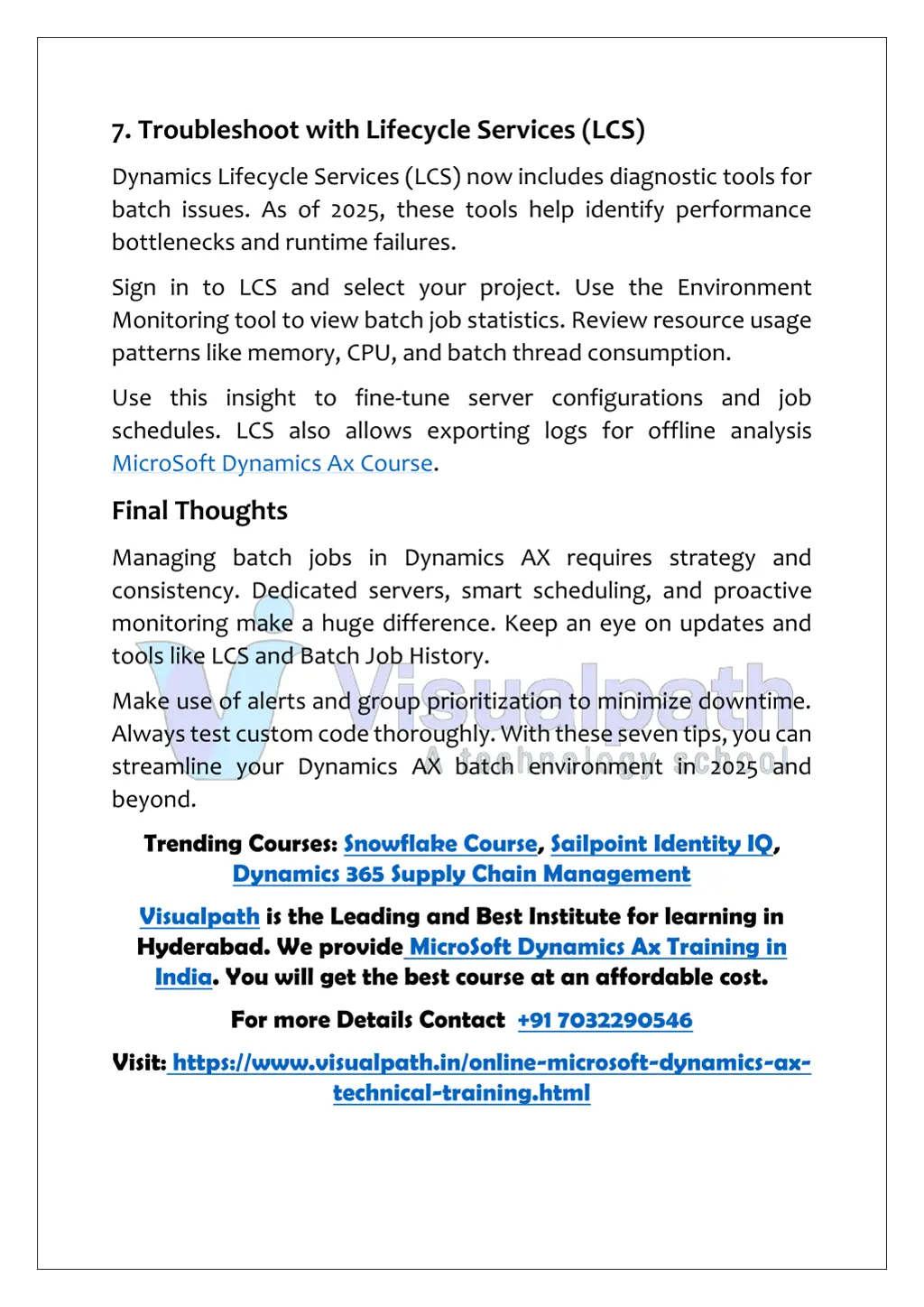 7 troubleshoot with lifecycle services lcs