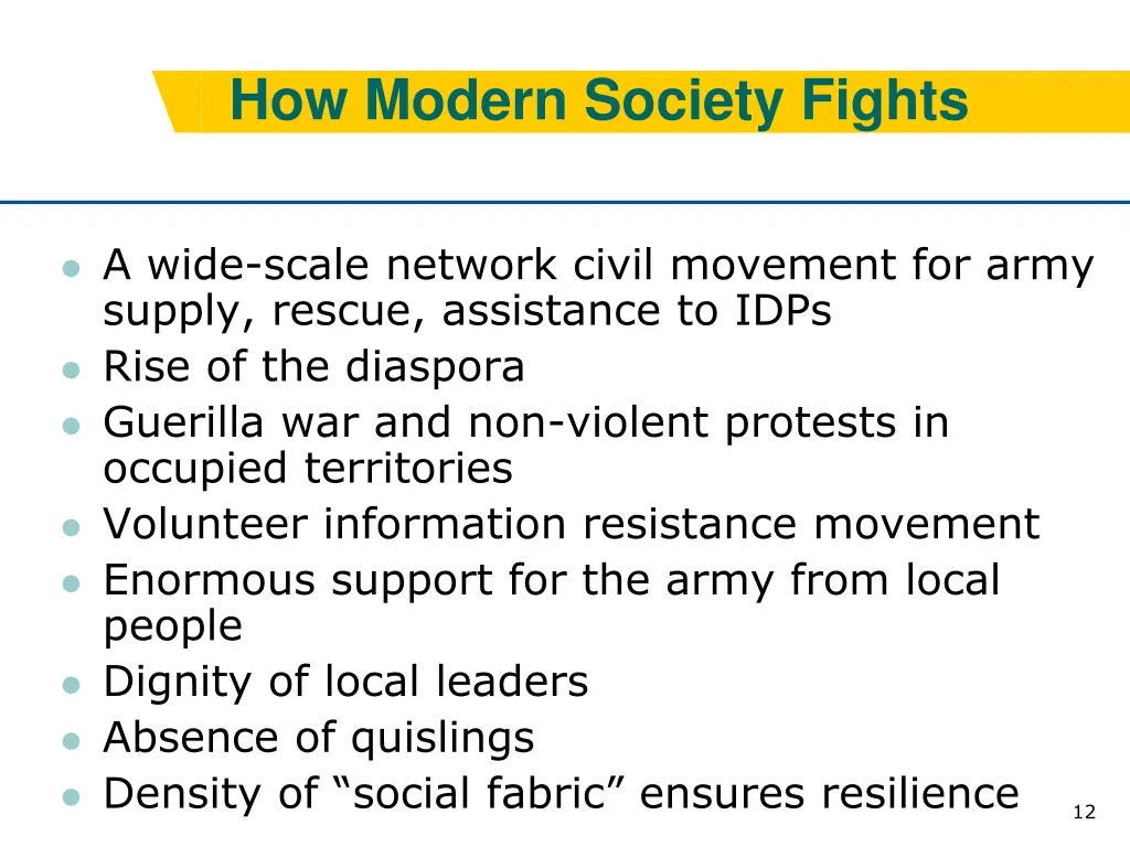how modern society fights