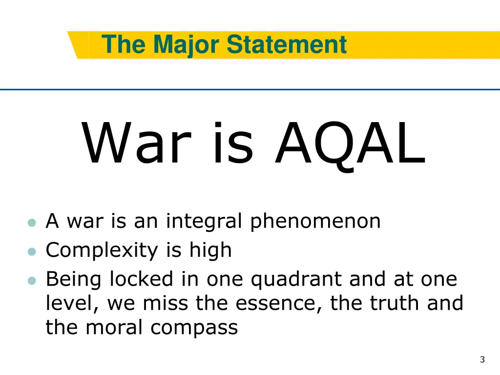 the major statement