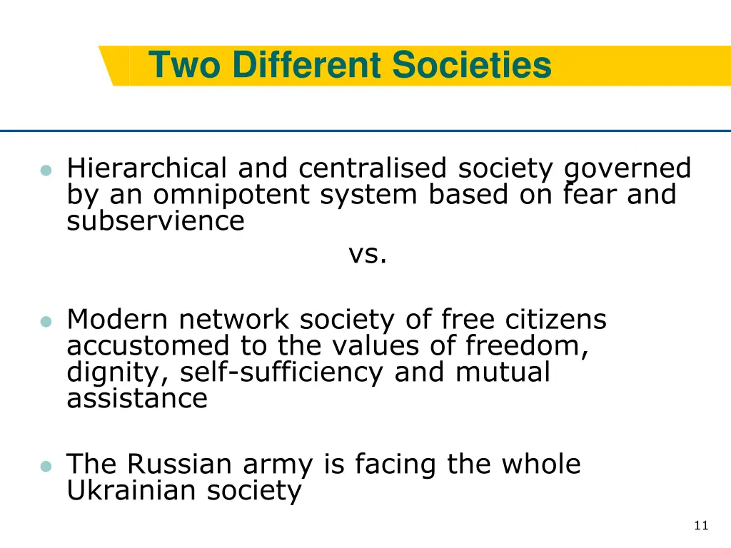 two different societies