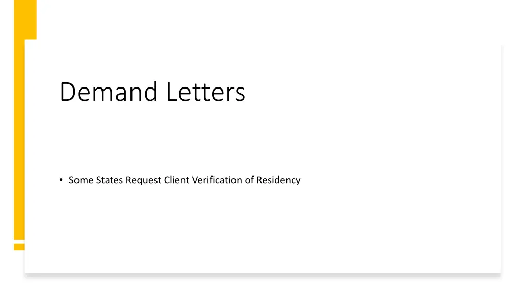 demand letters