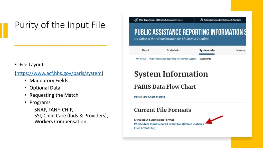 purity of the input file