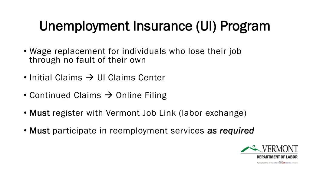 unemployment insurance ui program unemployment