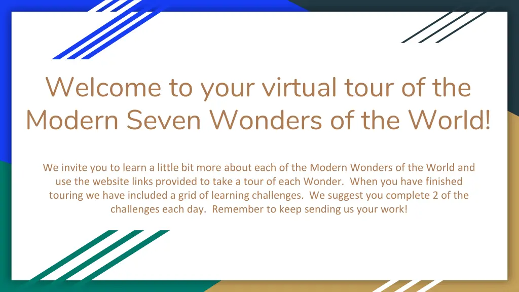 welcome to your virtual tour of the modern seven