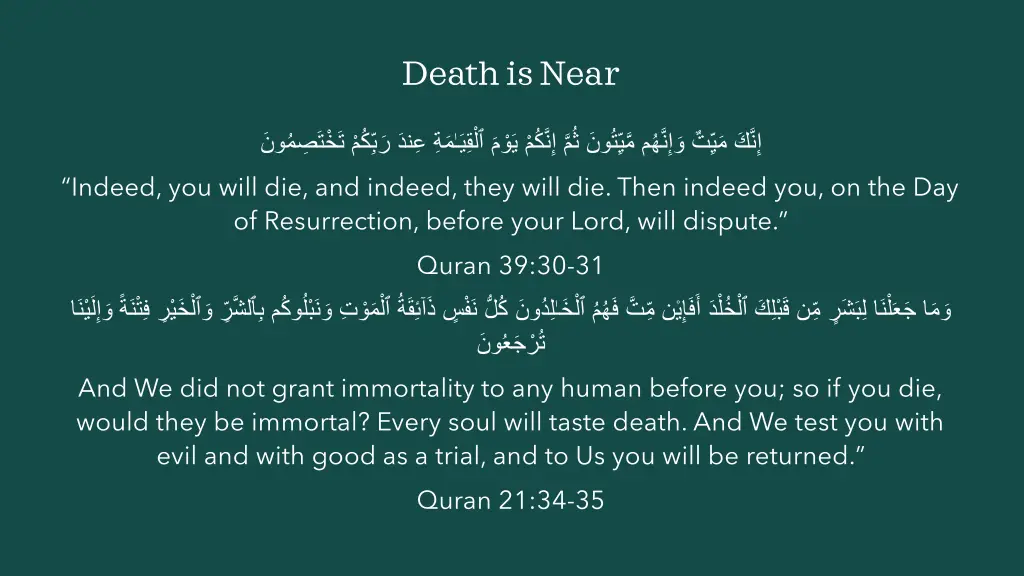 death is near