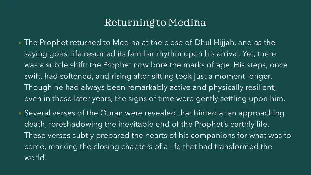 returning to medina 2