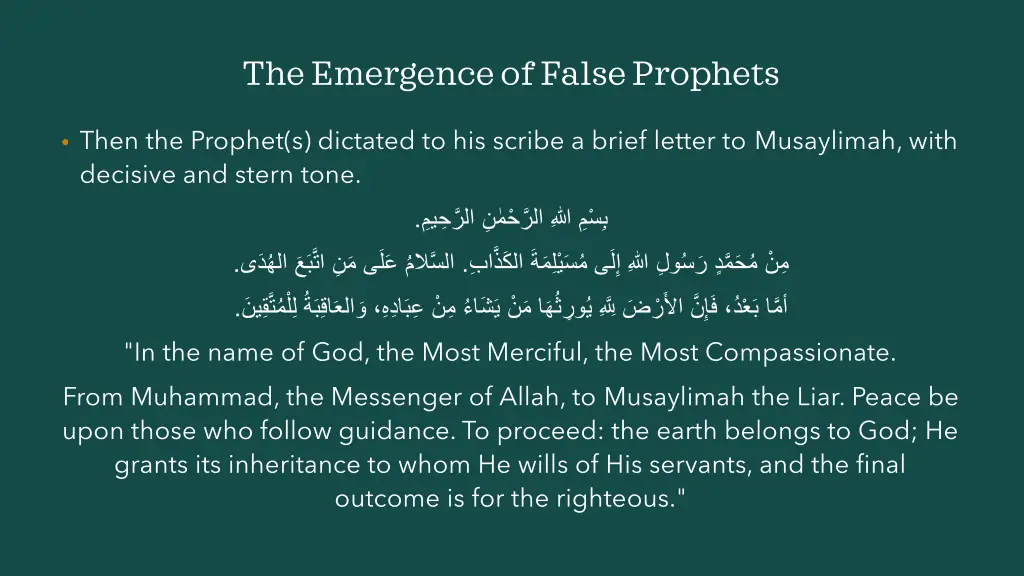 the emergence of false prophets 3