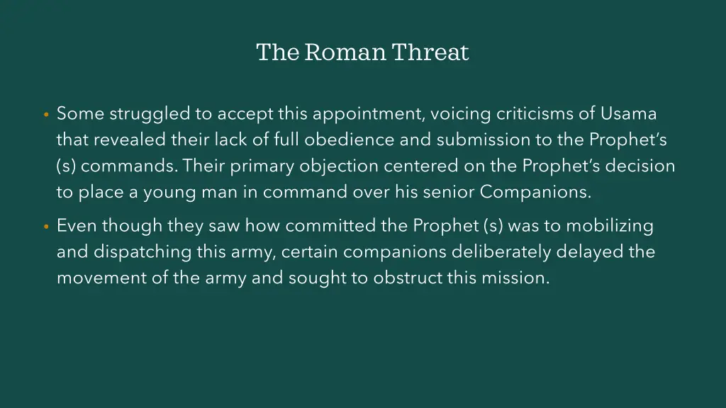 the roman threat 5