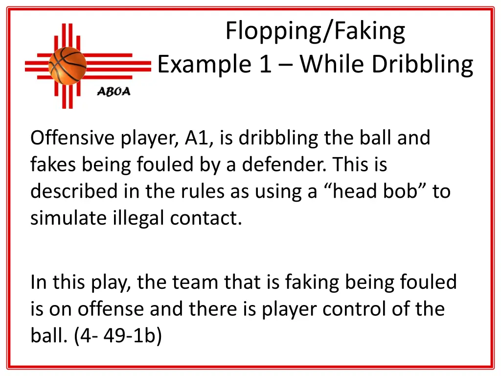 flopping faking example 1 while dribbling