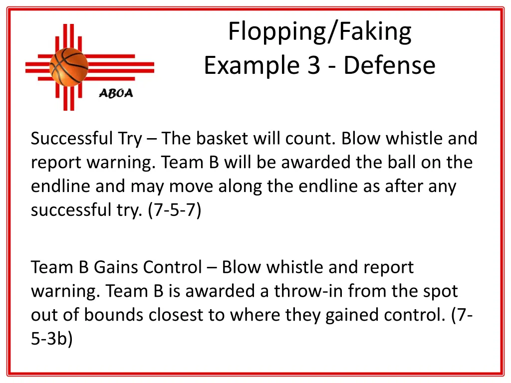 flopping faking example 3 defense 3