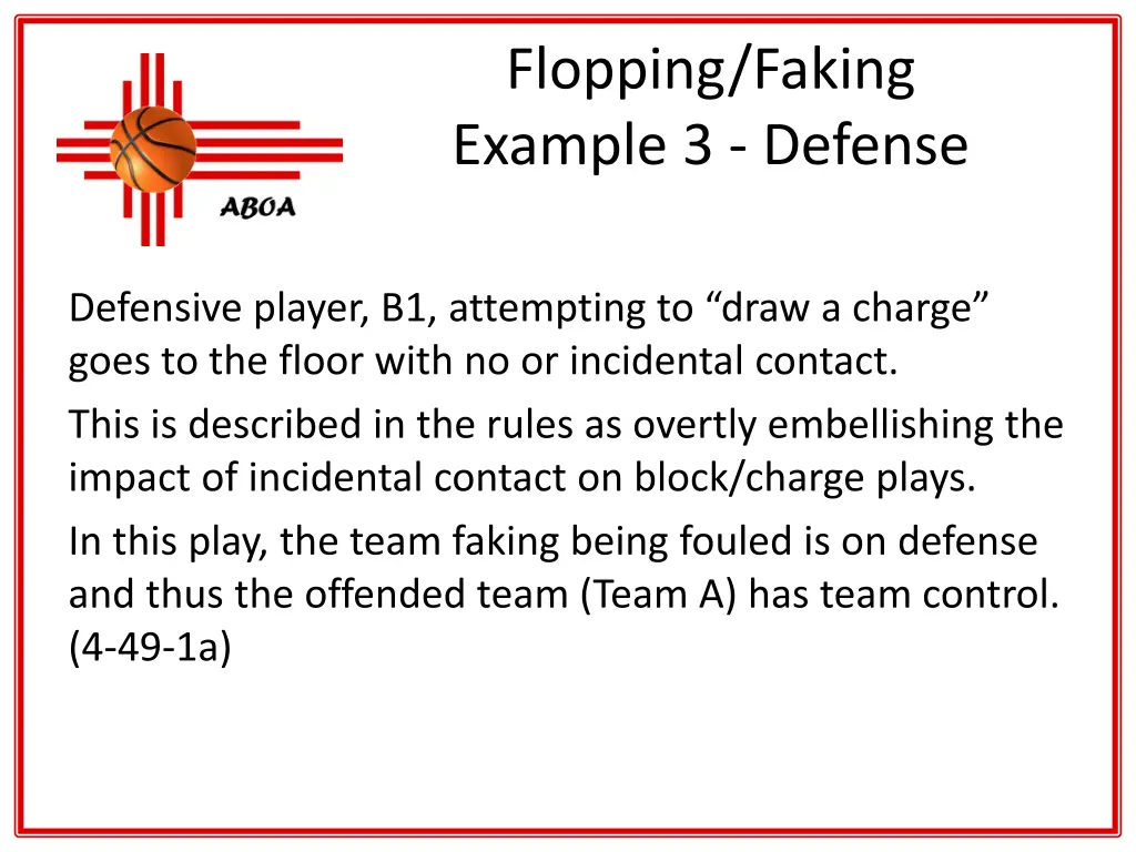 flopping faking example 3 defense