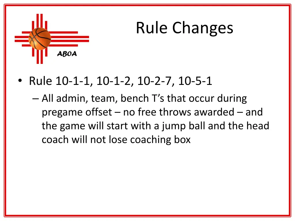 rule changes 3
