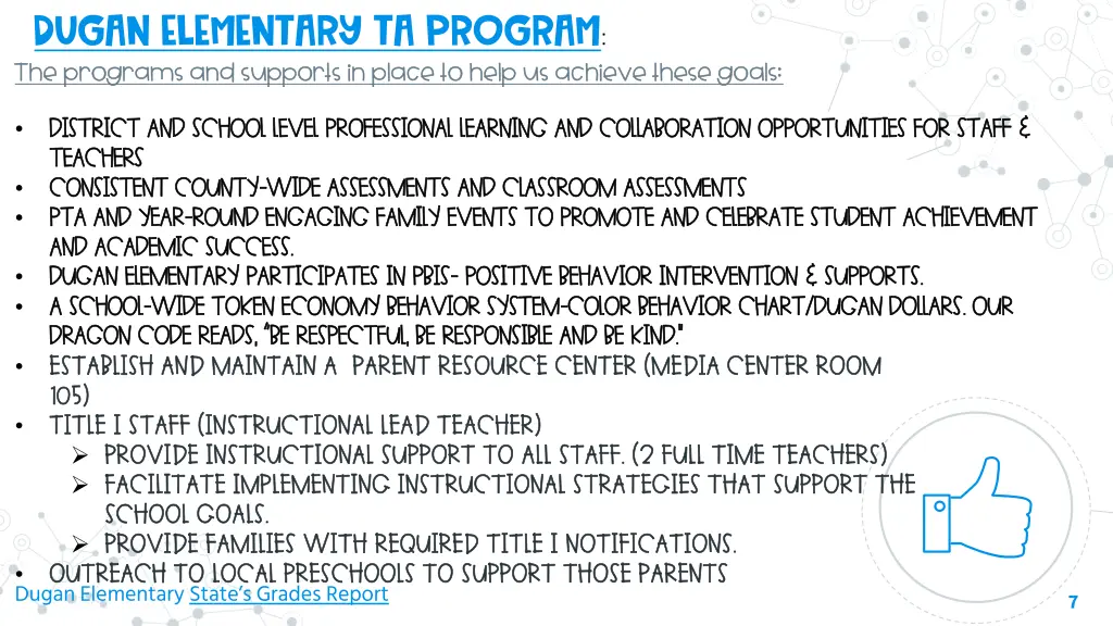 dugan elementary ta program