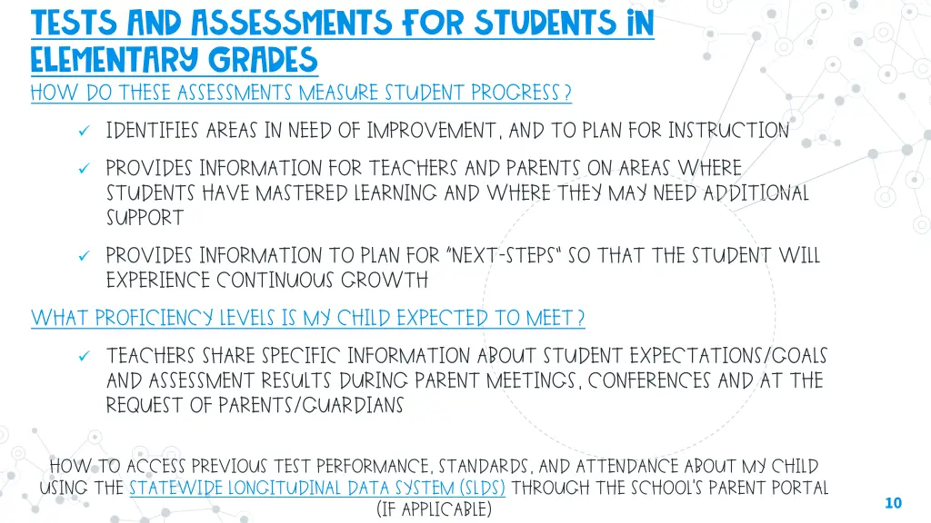 tests and assessments for students in elementary 1