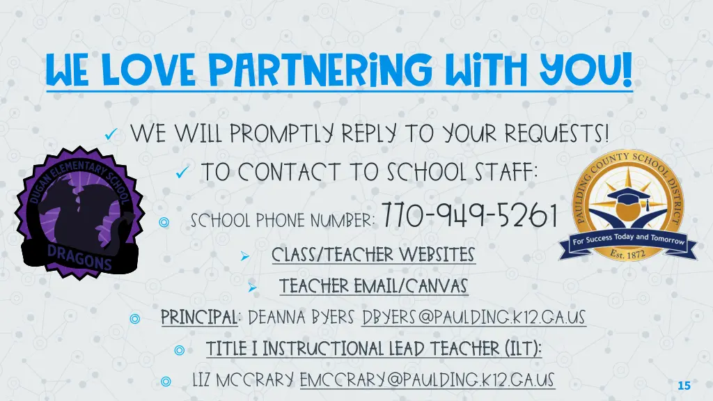 we love partnering with you