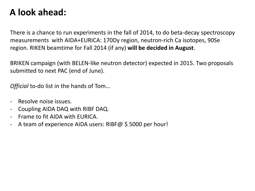 a look ahead