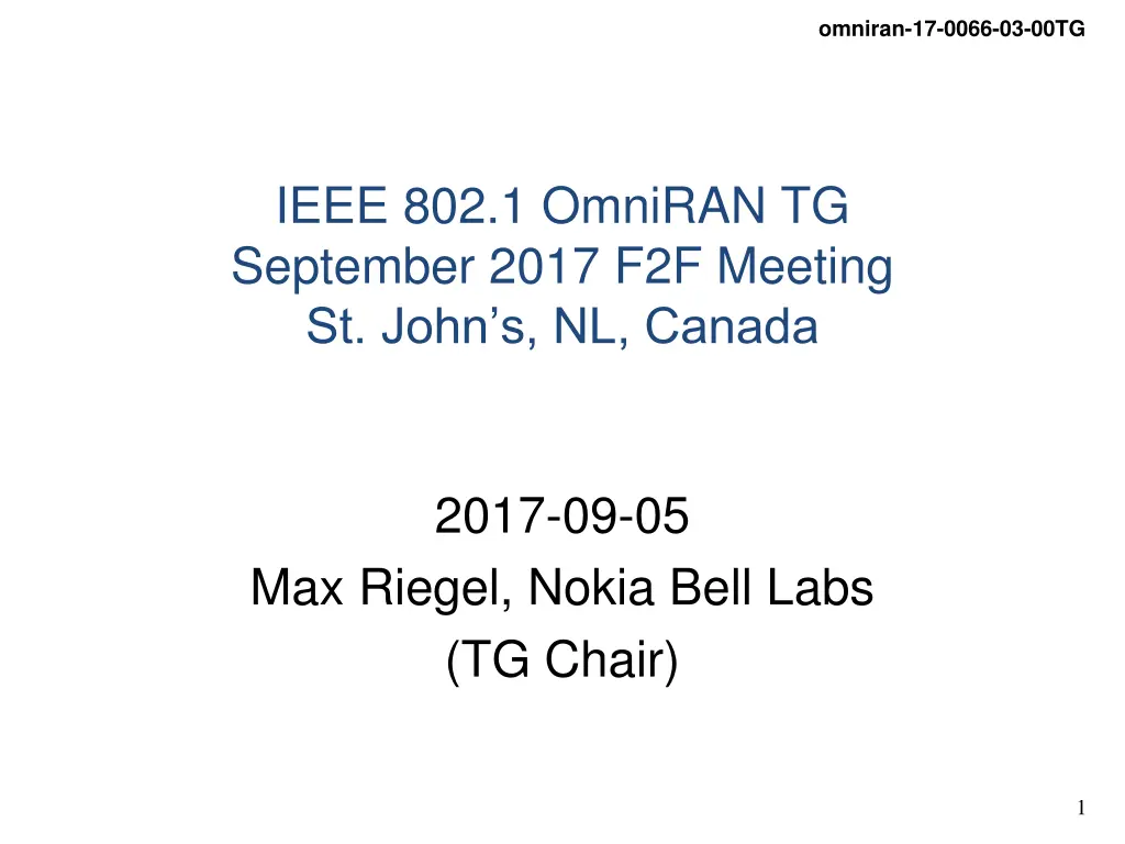 omniran 17 0066 03 00tg