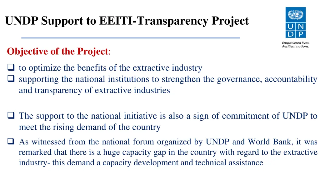 undp support to eeiti transparency project 1