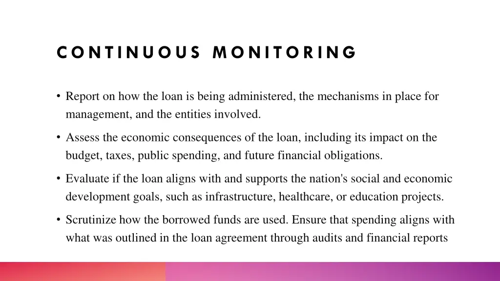 continuous monitoring