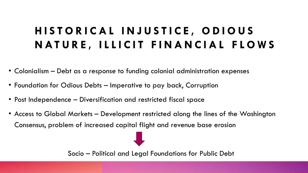 historical injustice odious nature illicit