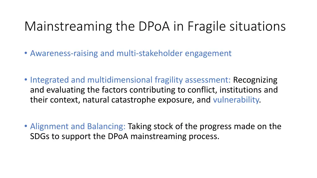 mainstreaming the dpoa in fragile situations 1