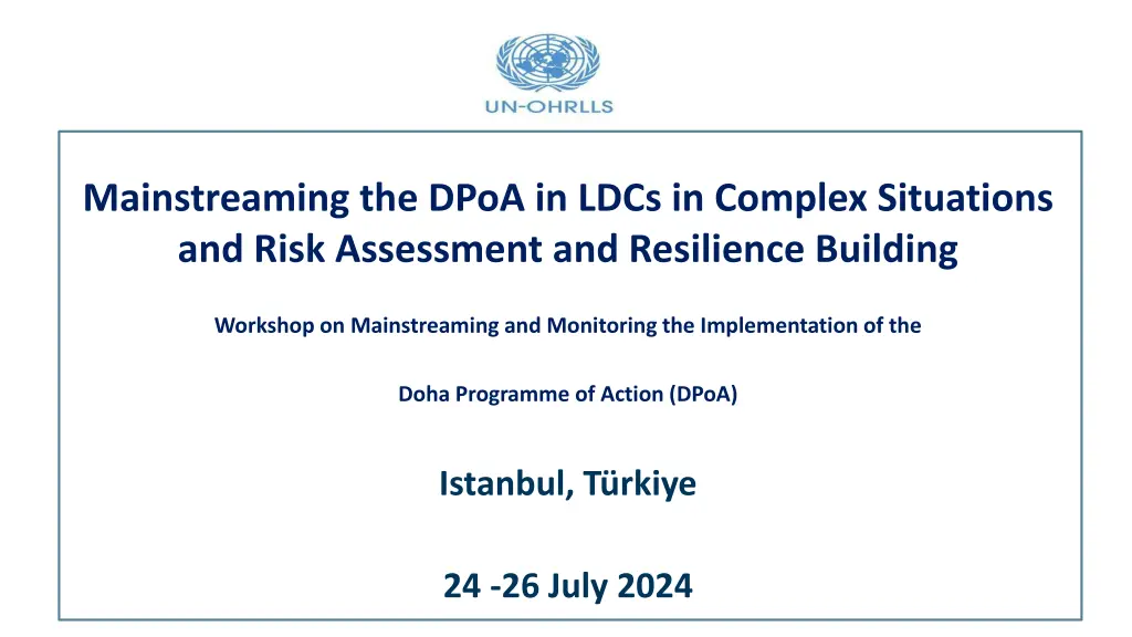 mainstreaming the dpoa in ldcs in complex