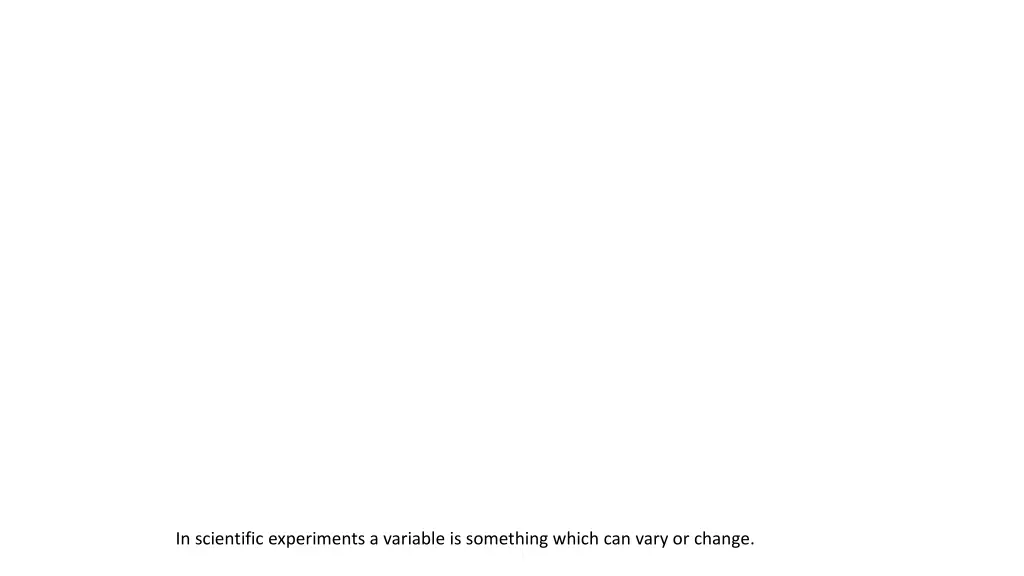 in scientific experiments a variable is something
