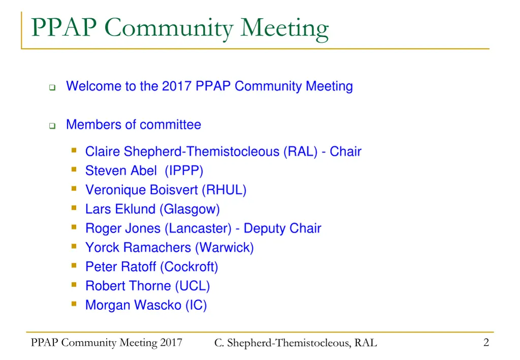 ppap community meeting