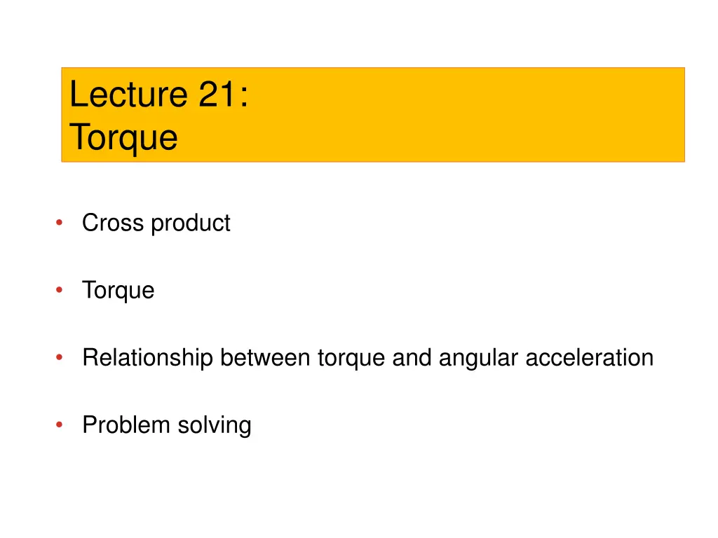 lecture 21 torque
