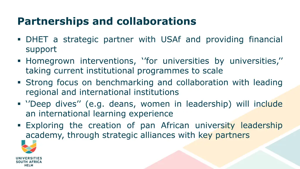 partnerships and collaborations