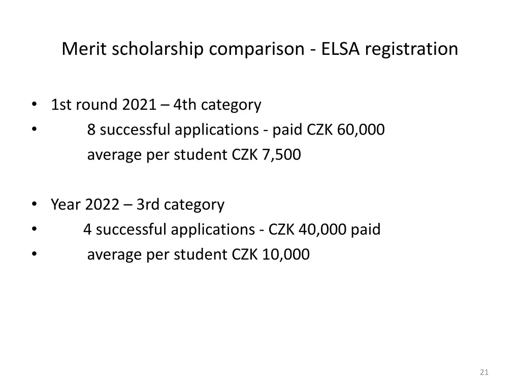 merit scholarship comparison elsa registration