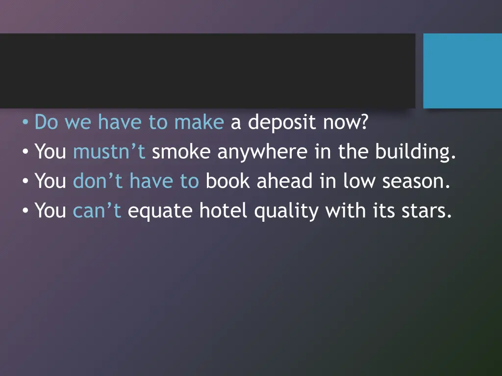 do we have to make a deposit now you mustn