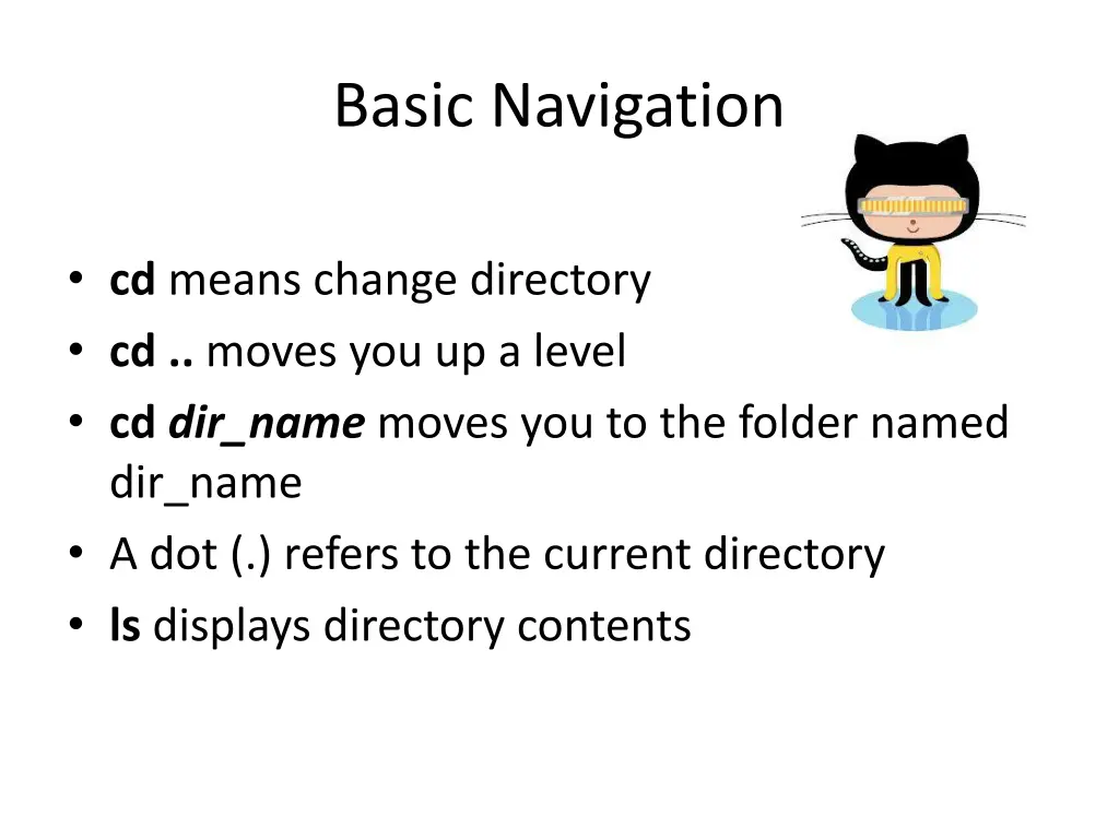 basic navigation