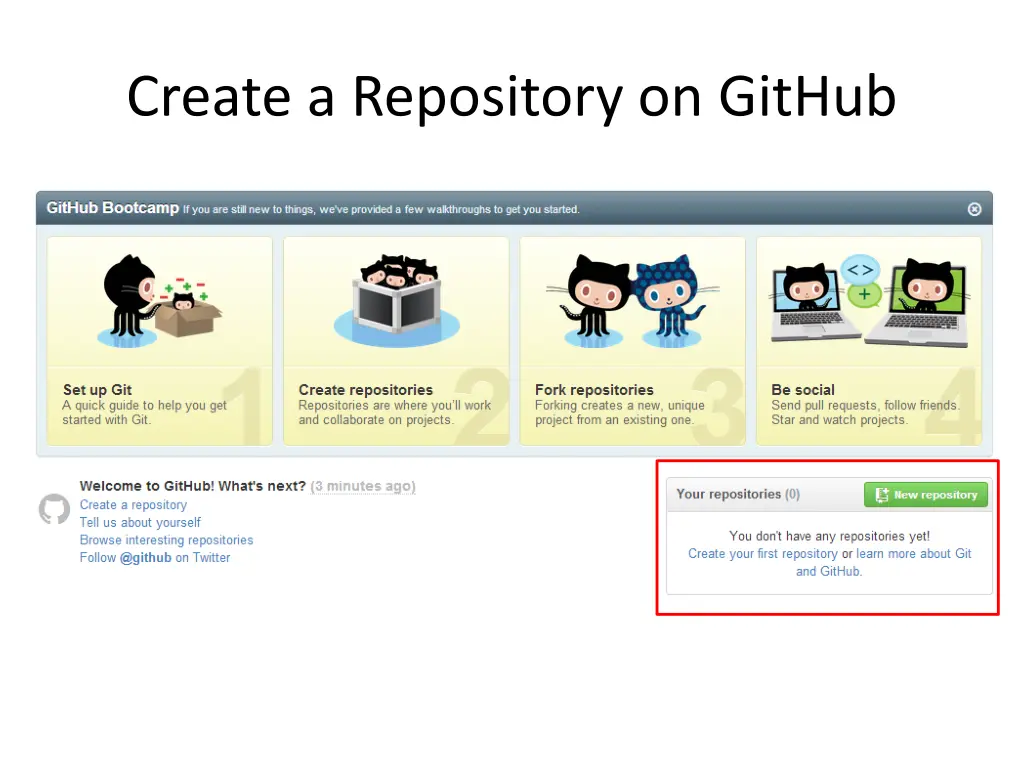 create a repository on github