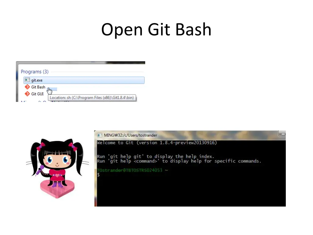 open git bash