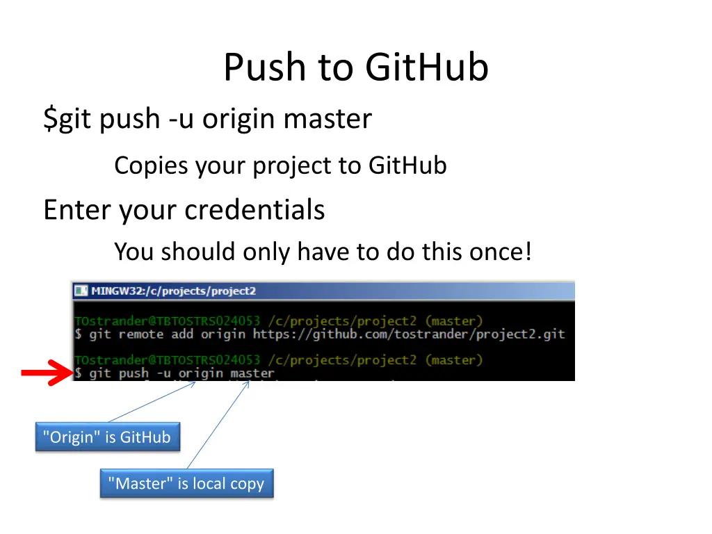 push to github