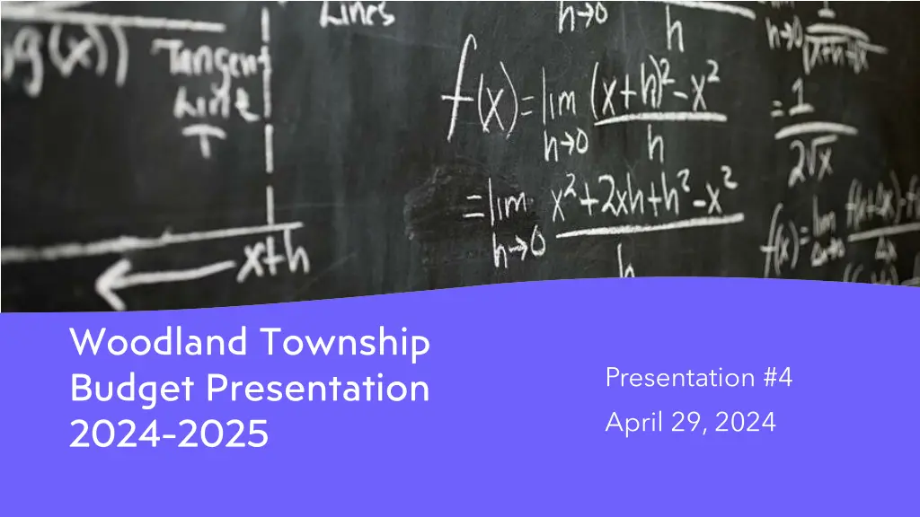 woodland township budget presentation 2024 2025