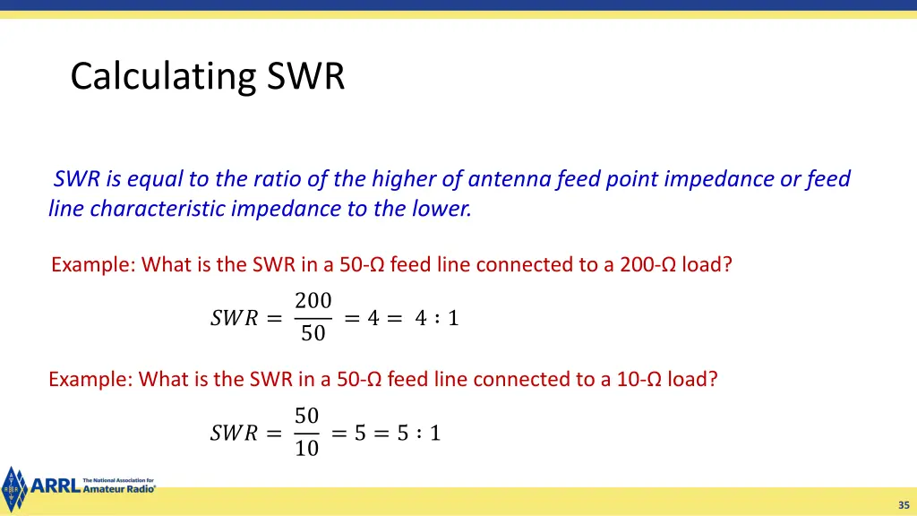 calculating swr