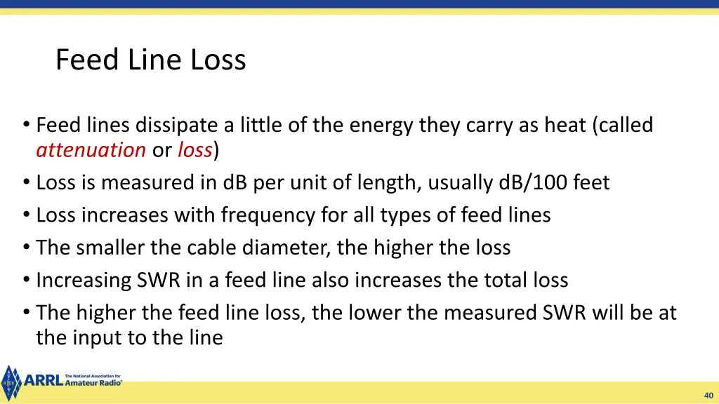 feed line loss