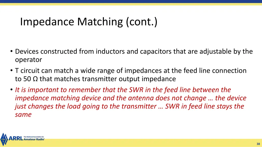 impedance matching cont