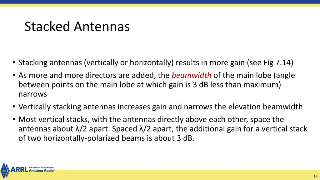 stacked antennas
