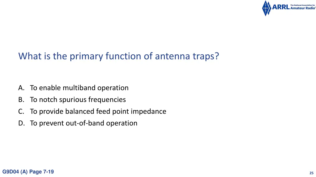what is the primary function of antenna traps