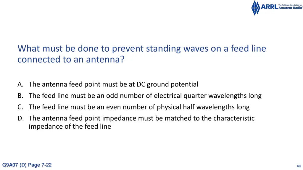 what must be done to prevent standing waves
