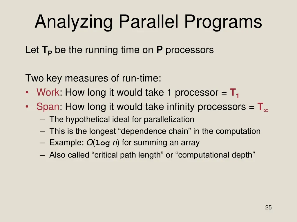 analyzing parallel programs
