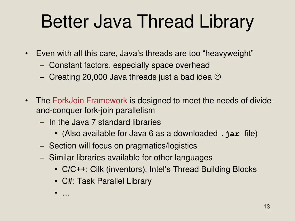 better java thread library