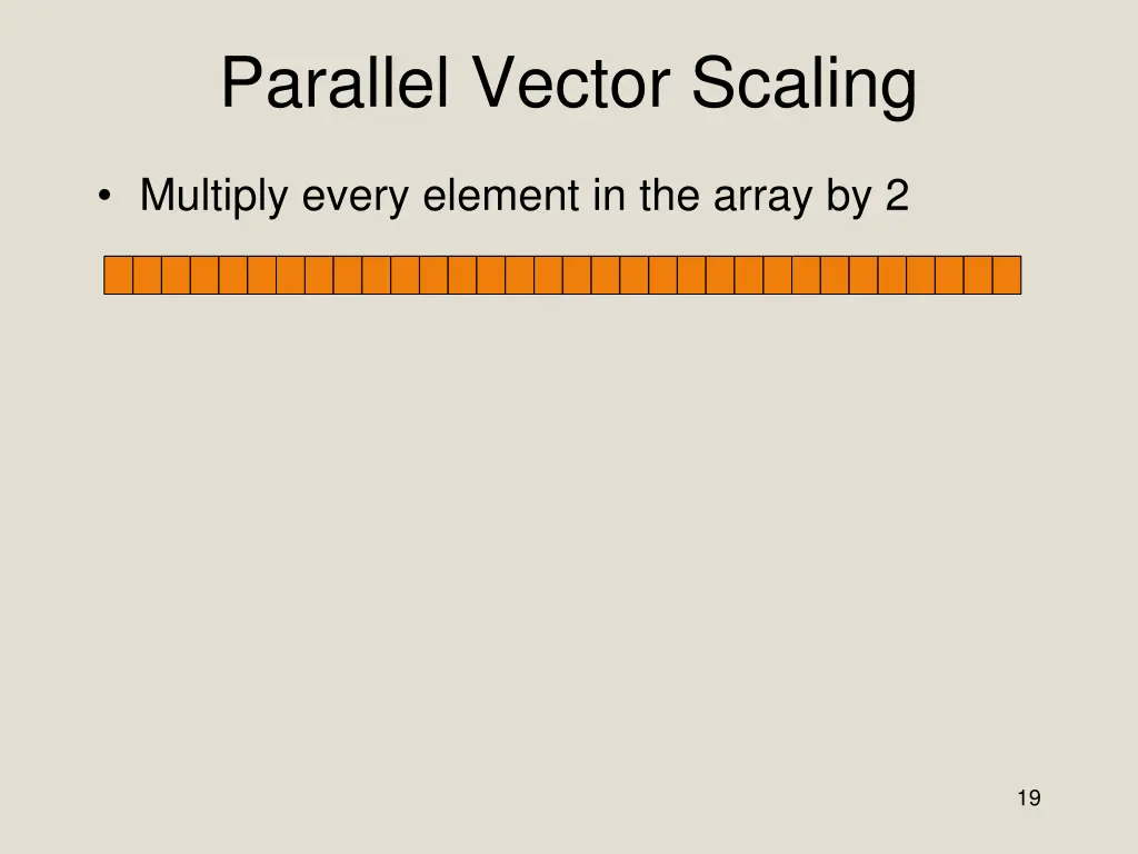 parallel vector scaling