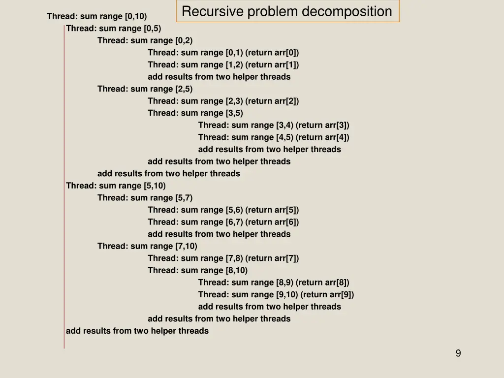 recursive problem decomposition