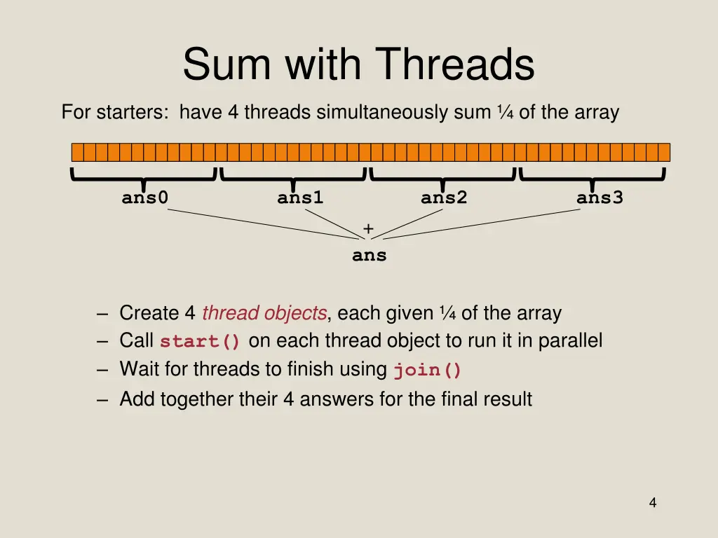 sum with threads